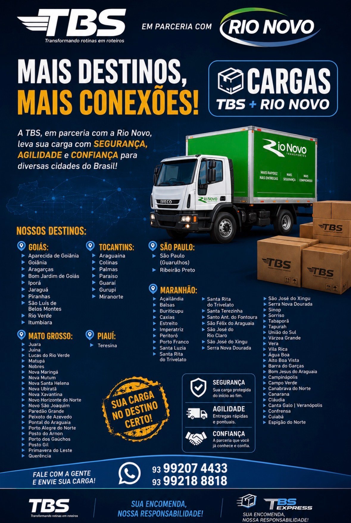 Escolha para onde quer enviar sua encomenda